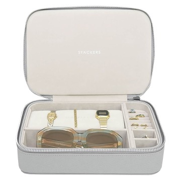 SELSEY Organizer na biżuterię Pebble Travel Jewellery Accessory Box szary - Genesis