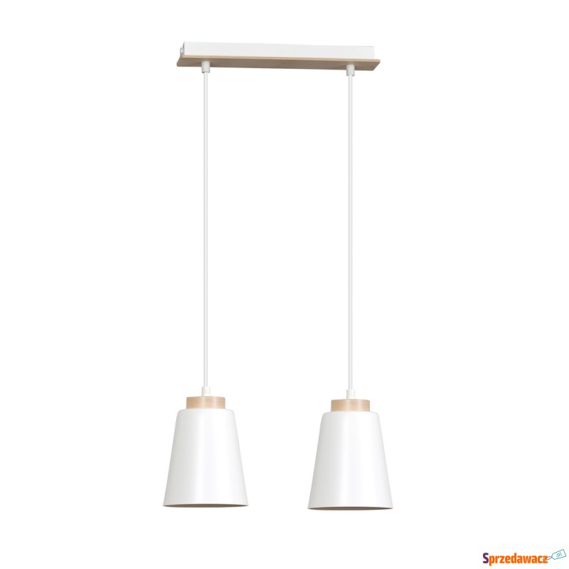 SELSEY Lampa wisząca Montieri biała x2 - Genesis - Lampy wiszące, żyrandole - Puławy
