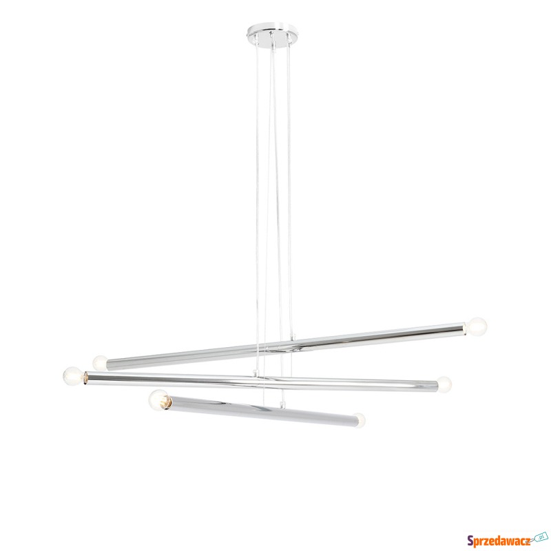 SELSEY Lampa wisząca Assilves x6 srebrna - Genesis - Lampy wiszące, żyrandole - Kraków
