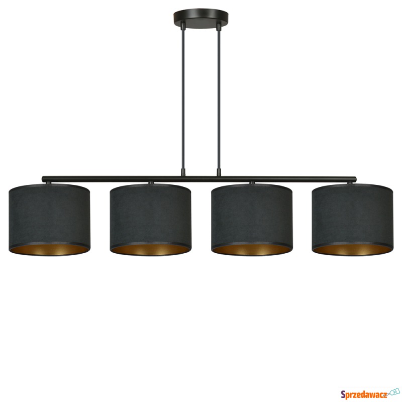 SELSEY Lampa wisząca Hellid x4 97 cm czarna -... - Lampy wiszące, żyrandole - Wrocław