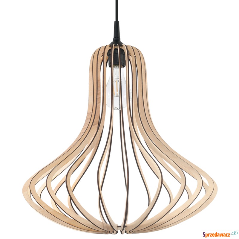 SELSEY Lampa wisząca Epella drewniana średnica... - Lampy wiszące, żyrandole - Katowice