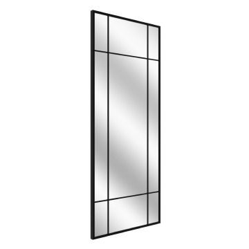 SELSEY Lustro ścienne Villary 150x60 cm ze szprosami czarne - Genesis
