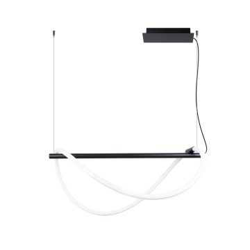 SELSEY Lampa wisząca Quesses 84 cm czarna - Genesis