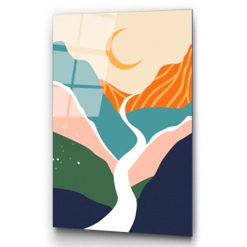 SELSEY Obraz Onybill 65x45 cm księżyc w dolinie - Genesis