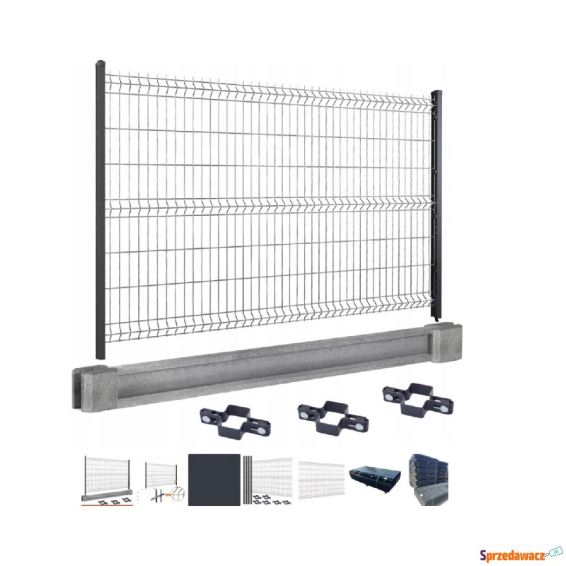 Komplet ogrodzenia panelowego - 100m ,1,23 m x... - Panele ogrodzeniowe - Turek