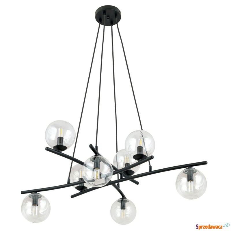 SELSEY Lampa wisząca Vrestello czarno-transpa... - Lampy wiszące, żyrandole - Piła