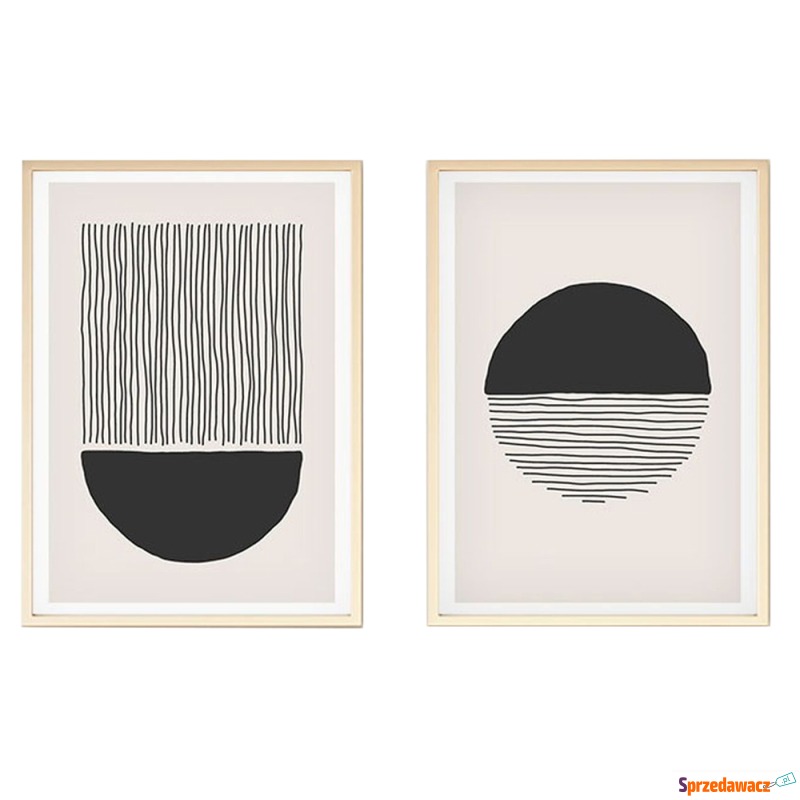 SELSEY Zestaw 2 obrazów Bodenass 40x30 cm czarne... - Obrazy - Radom