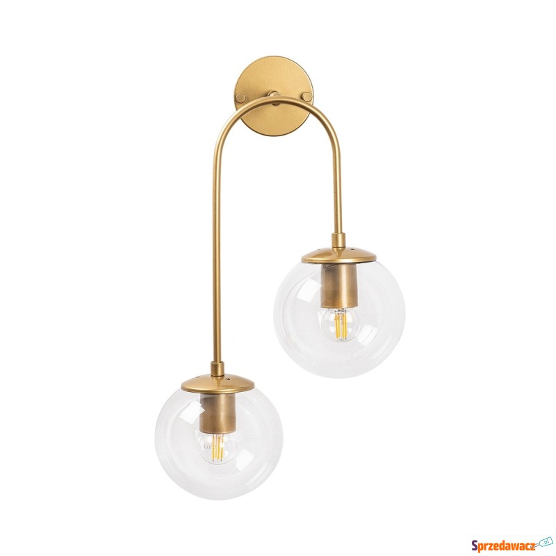 SELSEY Lampa ścienna Tribilia x2 złota/ trans... - Kinkiety - Radomsko