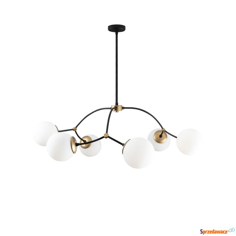 SELSEY Żyrandol Slavelling x6 czarno-biały -... - Lampy wiszące, żyrandole - Stargard