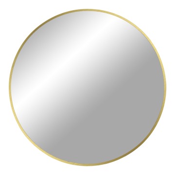 SELSEY Lustro ścienne okrągłe Omanta złota rama 80 cm - Genesis