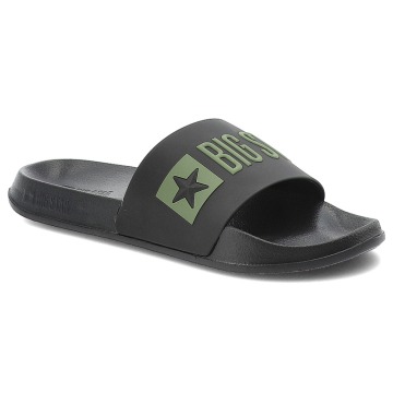Klapki unisex Big Star, wodoodporne z tworzywa na platformie wsuwane na basen na wakacje, czarne, SS