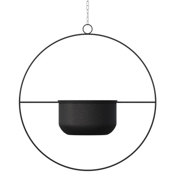 SELSEY Doniczka Mocric 40 cm metalowa czarna - Genesis