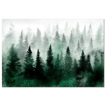 SELSEY Obraz Mglisty las Skandynawii jednoczęściowy 120x80 cm szeroki - Genesis