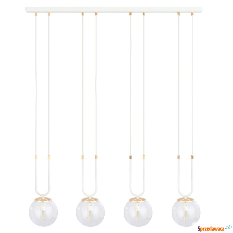 SELSEY Lampa wisząca Greerlan biało-transpare... - Lampy wiszące, żyrandole - Wołomin