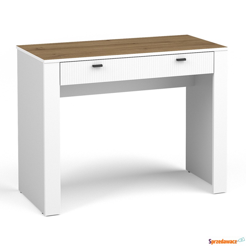 SELSEY Toaletka Lammila z szufladą 99 cm biały... - Toaletki - Opole