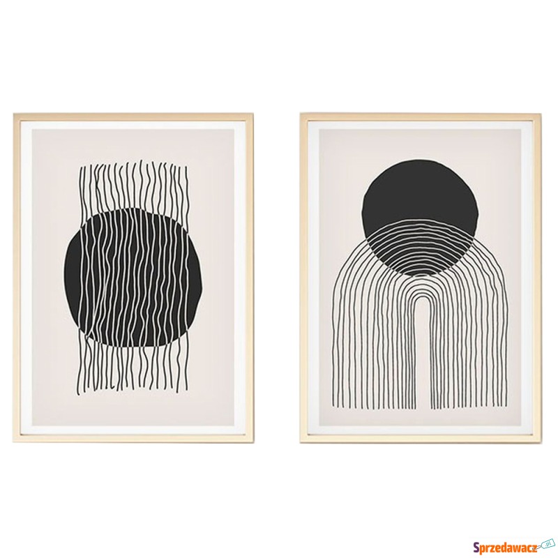 SELSEY Zestaw 2 obrazów Bodenass 50x35 cm czerń... - Obrazy - Tarnów
