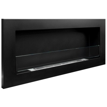 SELSEY Biokominek Maltern 90x40 cm SLIM czarny strukturalny z certyfikatem TÜV - Genesis