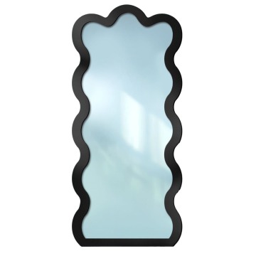 SELSEY Lustro ścienne Wave 110x50 cm w czarnej ramie - Genesis