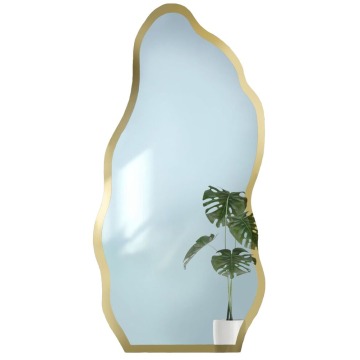 SELSEY Lustro ścienne Auro 130x60 cm w ramie złoty połysk - Genesis