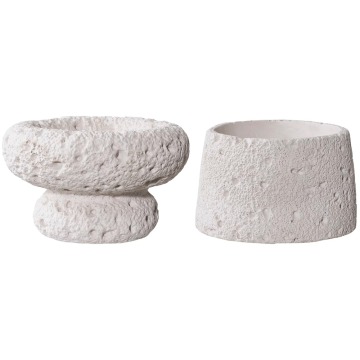 SELSEY Zestaw 2 świeczników Capity cement szary - Genesis