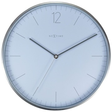 SELSEY Zegar ścienny Essential 34 cm biało-srebrny - Genesis