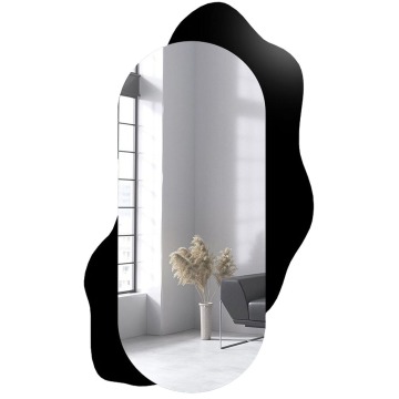 SELSEY Lustro ścienne Kleks 120x70 cm na czarnej plamie - Genesis