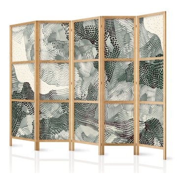 SELSEY Parawan japoński Falująca zieleń 225x161 cm - Genesis
