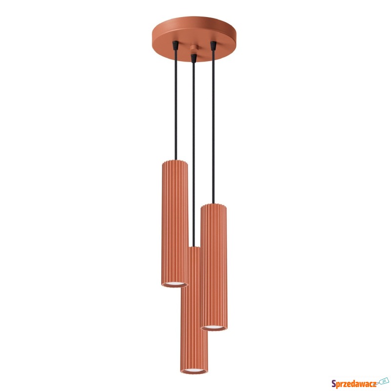 SELSEY Lampa wisząca Karbon x3 ochra czerwona... - Lampy wiszące, żyrandole - Białystok