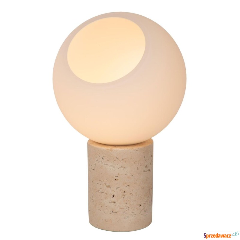 SELSEY Lampa stołowa Davin trawertynowa podstawa... - Lampy stołowe - Suwałki