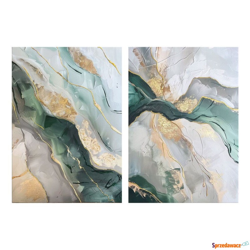 SELSEY Zestaw 2 obrazów Aventurine 70x50 cm z... - Obrazy - Opole
