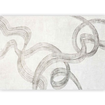 SELSEY Fototapeta Abstrakcja - wstęgi szarości 250x175 cm - Genesis