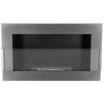 SELSEY Biokominek Maltern 65x40 cm z szybą INOX srebrny z certyfikatem TÜV - Genesis