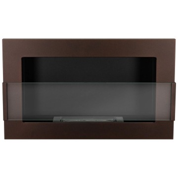 SELSEY Biokominek Maltern 65x40 cm z szybą brąz strukturalny z certyfikatem TÜV - Genesis