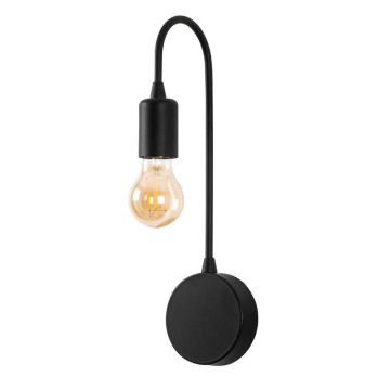 SELSEY Lampa ścienna Vitags czarna metalowa - Genesis