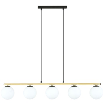 SELSEY Lampa wisząca Ventisso czarno-złota x5 - Genesis