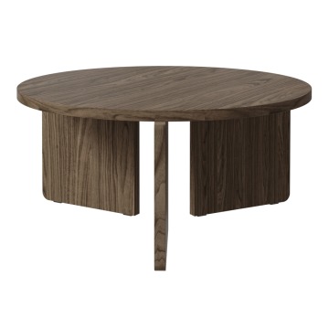 SELSEY Stolik kawowy Preffines okrągły 85 cm Orzech Wisconsin - Genesis