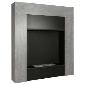 SELSEY Biokominek portalowy wolnostojący Madeces 84x95 cm w kolorze betonu - Genesis