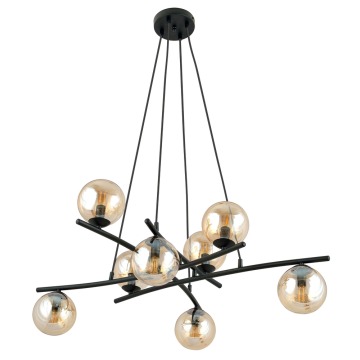 SELSEY Lampa wisząca Vrestello czarno-miodowa x8 - Genesis