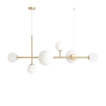 SELSEY Lampa wisząca Sailleve x6 złota - Genesis