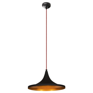 SELSEY Lampa sufitowa Palmares kapelusz średnica 35 cm z czerwonym kablem - Genesis