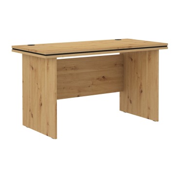 SELSEY Biurko Stundly 138 cm Dąb artisan z czarną obwódką - Genesis