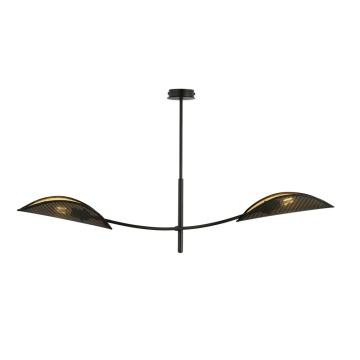 SELSEY Lampa wisząca Farang x2 czarno-złota - Genesis