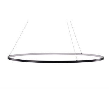 SELSEY Lampa wisząca Morillat okrągła 100 cm czarna - Genesis