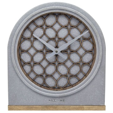 SELSEY Zegar stojący Concrete Love 24x21 cm szary - Genesis