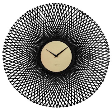 SELSEY Zegar ścienny Bamboo 60 cm czarny - Genesis