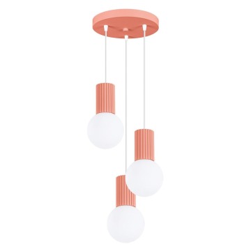 SELSEY Lampa wisząca Halo 3P brzoskwiniowa - Genesis