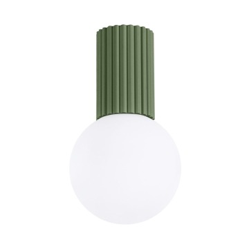 SELSEY Plafon Halo zielony oliwkowy IP44 - Genesis