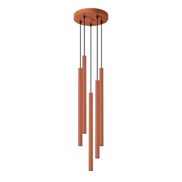 SELSEY Lampa wisząca Pastelo 5P ochra czerwona - Genesis