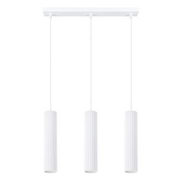 SELSEY Lampa wisząca Karbon 3L biały - Genesis