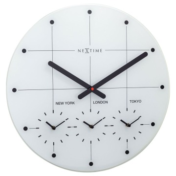 SELSEY Zegar ścienny Big City 43 cm biały - Genesis